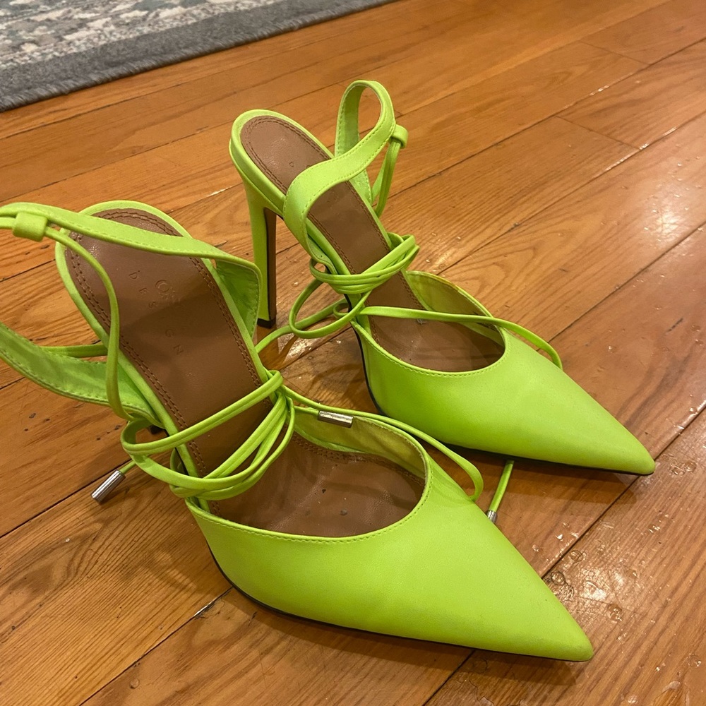 Lime neon green stilettos